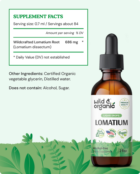 Lomatium Tincture - 2 fl.oz. Bottle