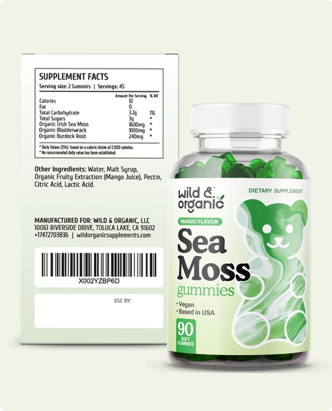 Sea Moss gummies supplement facts