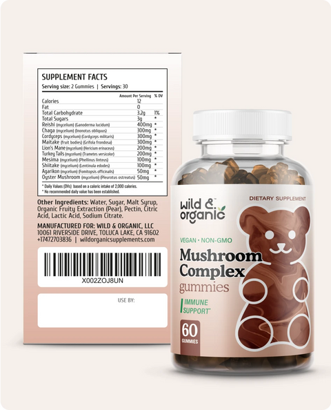 Mushroom Complex chews supplement facts