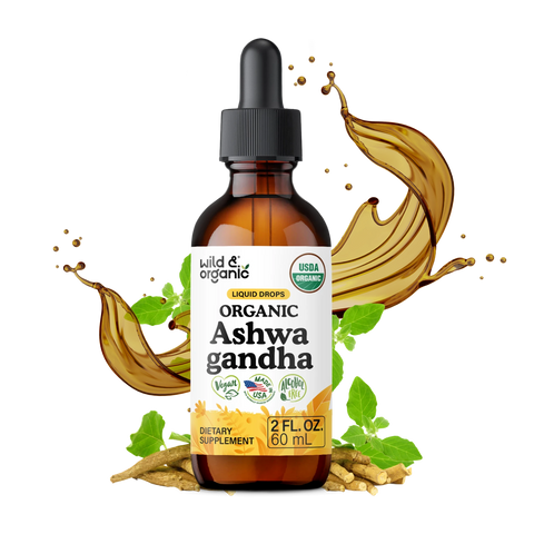 Organic Ashwagandha Liquid Drops - 2 fl. oz.