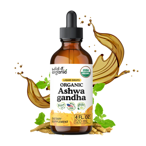 Organic Ashwagandha Liquid Drops - 4 fl. oz.
