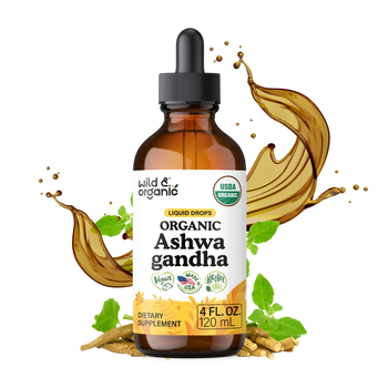 Organic Ashwagandha Liquid Drops - 4 fl. oz.