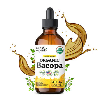 Organic Bacopa Monnieri Liquid Drops - 4 fl.oz.