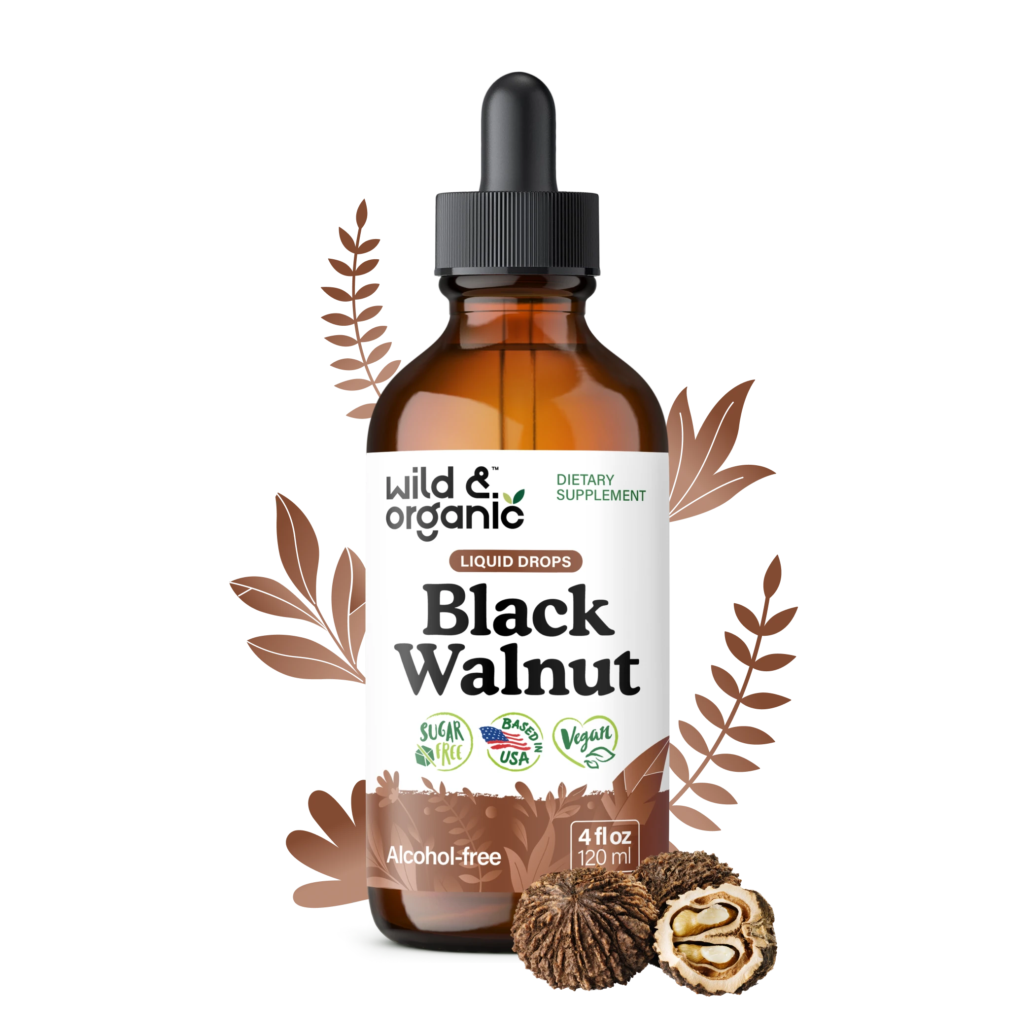Buy Black Walnut Tincture - 4 fl.oz. Bottle | Wild & Organic