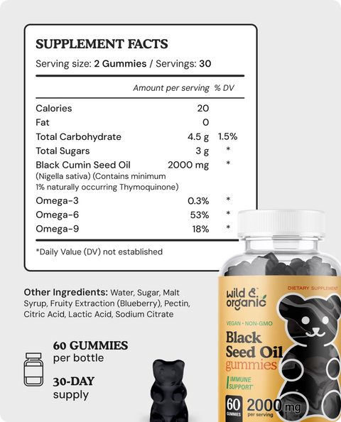 Black Seed Oil chews supplement facts