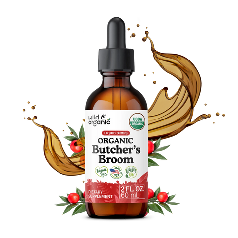 Organic Butcher's Broom Liquid Drops - 2 fl. oz.