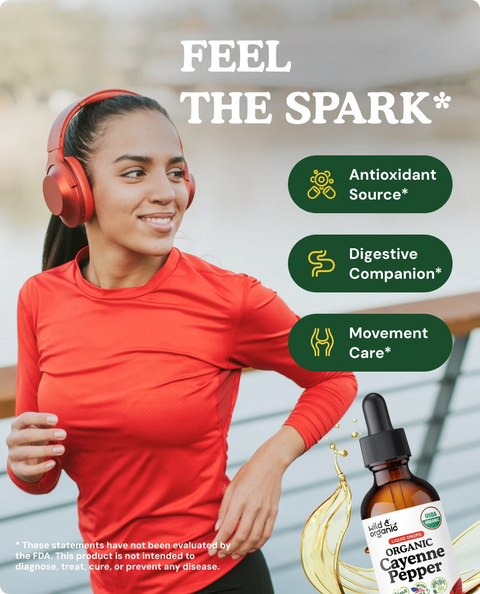 Organic Cayenne Pepper Extract Liquid Drops - 2 fl. oz.