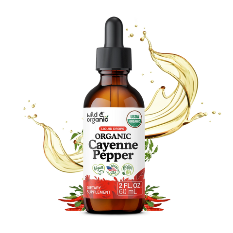 Organic Cayenne Pepper Extract Liquid Drops - 2 fl. oz.