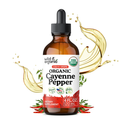 Organic Cayenne Pepper Extract Liquid Drops - 4 fl. oz.