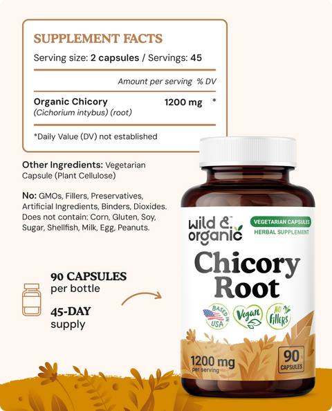 Chicory Root Capsules - 90 Count
