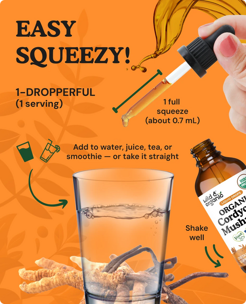 Organic Cordyceps Mushroom Liquid Drops - 4 fl. oz.