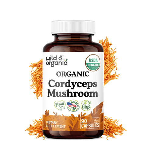 Organic Cordyceps Mushroom Capsules — 90 Count