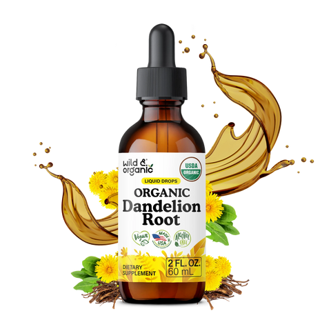Organic Dandelion Root Liquid Drops - 2 fl. oz.