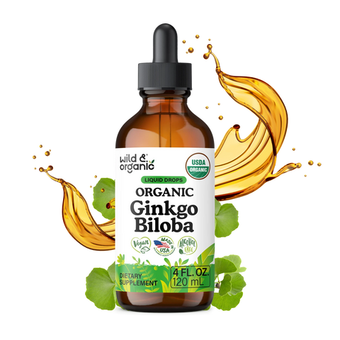 Organic Ginkgo Biloba Liquid Drops - 4 fl. oz.