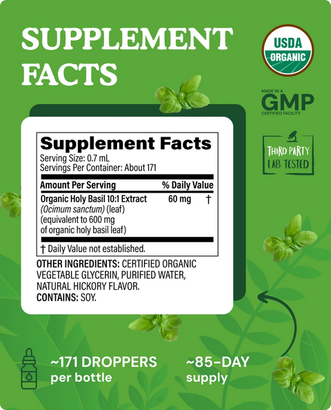 Organic Holy Basil Tincture - 4 fl. oz.