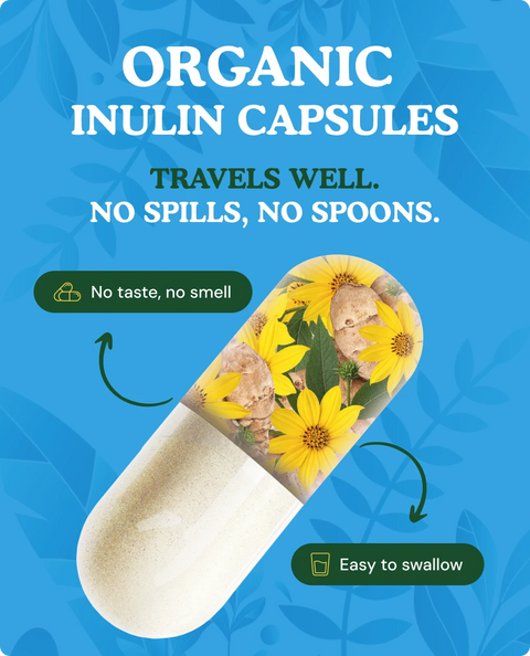 Organic Inulin Capsules — 90 Count