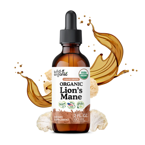 Organic Lion's Mane Liquid Drops - 2 fl. oz.