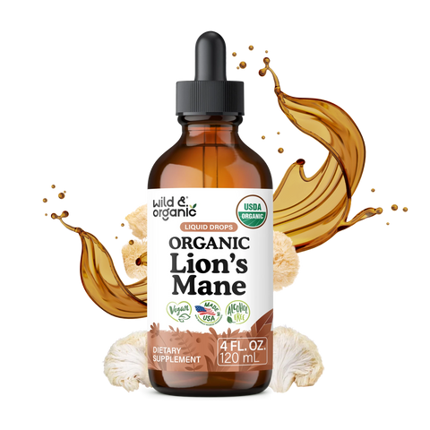 Organic Lion's Mane Liquid Drops - 4 fl. oz.
