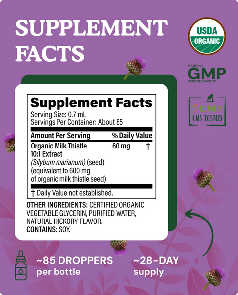 Organic Milk Thistle Liquid Drops - 2 fl. oz.