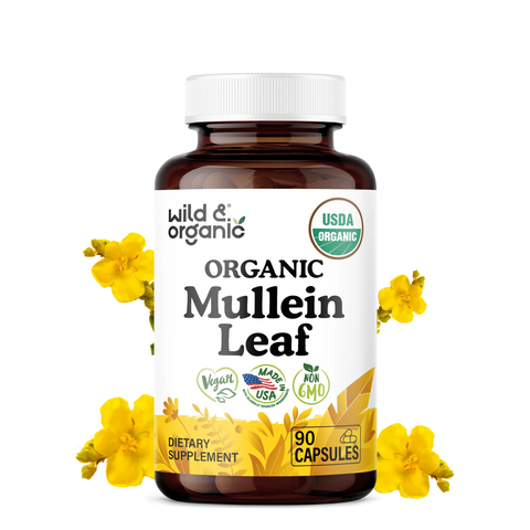 Organic Mullein Leaf Capsules — 90 Count