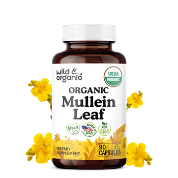 Organic Mullein Leaf Capsules — 90 Count