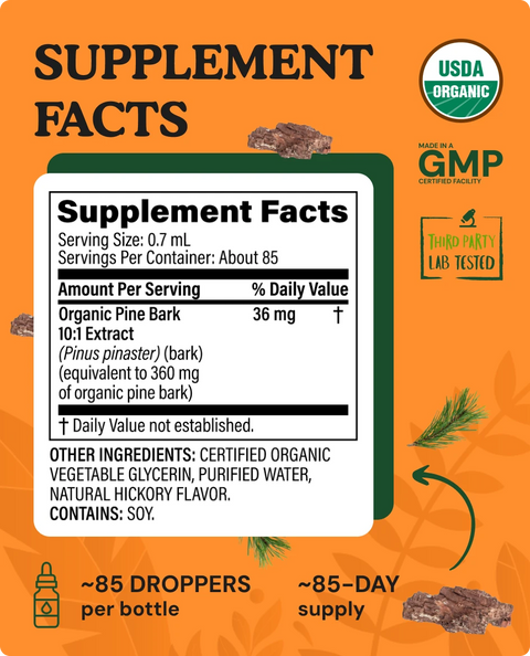 Organic Pine Bark Extract Tincture - 2 fl. oz.