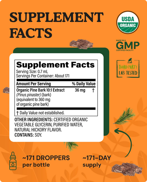 Organic Pine Bark Extract Tincture - 4 fl. oz.