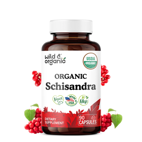 Organic Schisandra Capsules — 90 Count