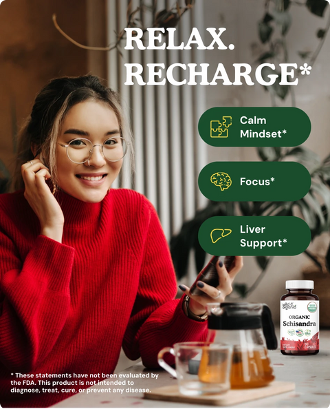 Organic Schisandra Capsules — 90 Count