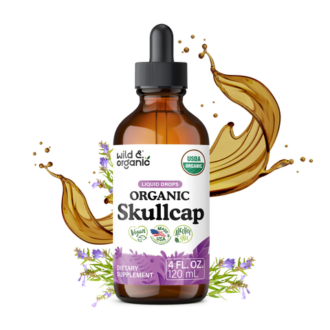 Organic Skullcap Liquid Drops - 4 fl. oz.