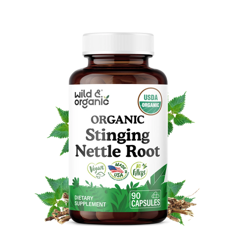 Organic Stinging Nettle Root Capsules — 90 Count