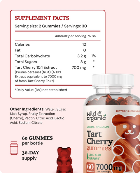 Tart Cherry chewables supplement facts