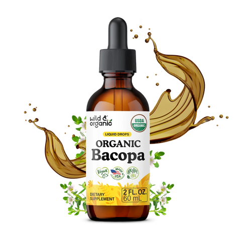 Organic Bacopa Monnieri Liquid Drops - 2 fl. oz.
