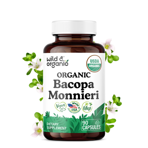 Organic Bacopa Monnieri Capsules - 90 Count