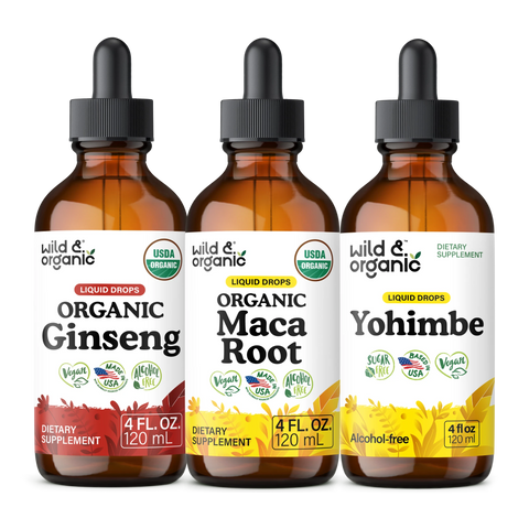 Organic Ginseng & Organic Maca Root & Yohimbe Bundle