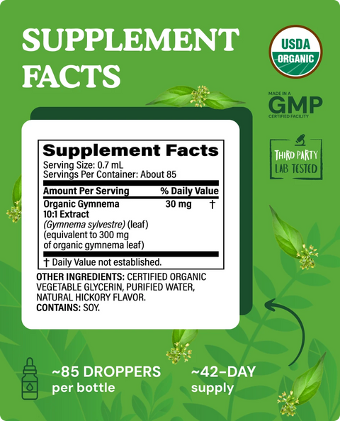 Organic Gymnema Liquid Drops - 2 fl. oz.