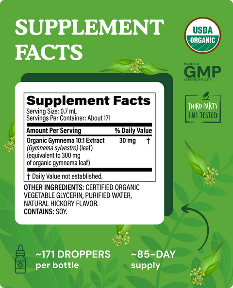 Organic Gymnema Liquid Drops - 4 fl. oz.
