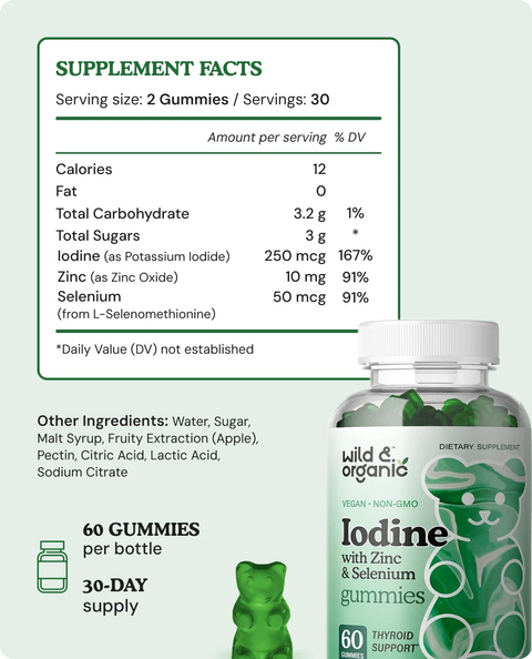 Iodine chews supplement facts