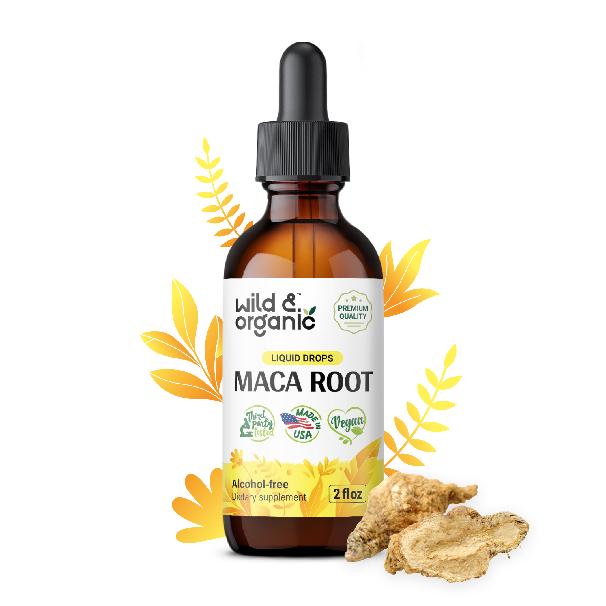 Buy Maca Root Tincture - 2 fl.oz. Bottle | Wild & Organic
