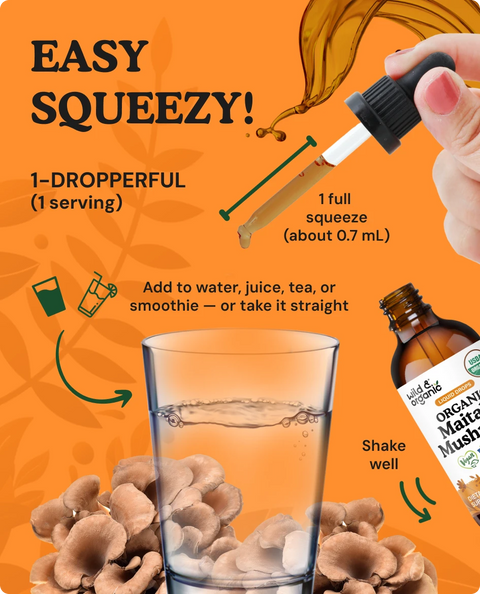 Organic Maitake Mushroom Liquid Drops - 2 fl. oz.