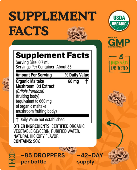 Organic Maitake Mushroom Liquid Drops - 2 fl. oz.