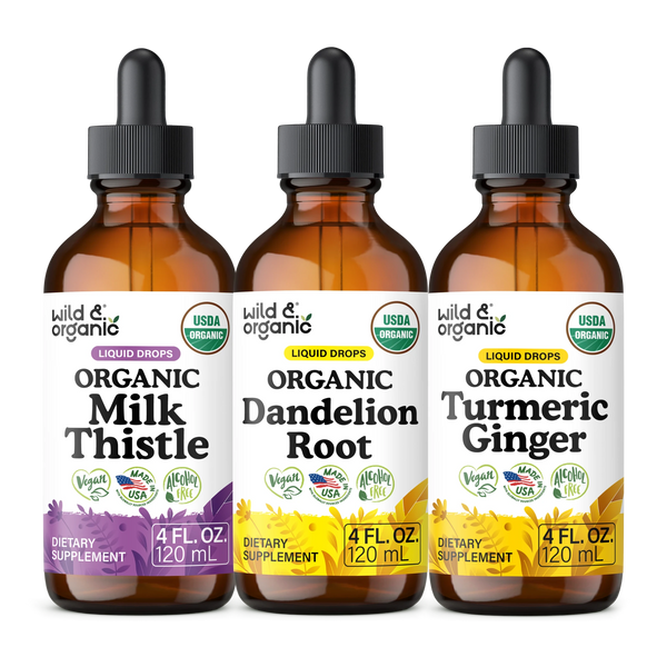 Organic Milk Thistle & Dandelion & Turmeric Bundle
