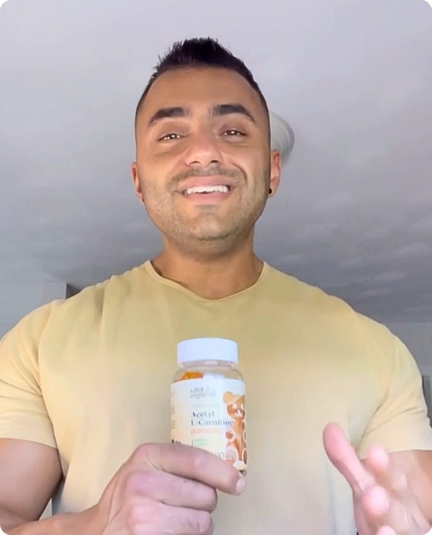 Acetyl LCarnitine Gummies, 1500 Mg., 60 Chews Wild & Organic