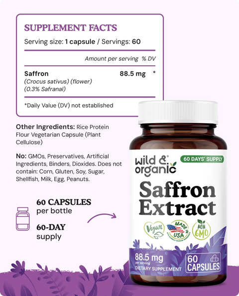 Saffron Capsules supplement facts