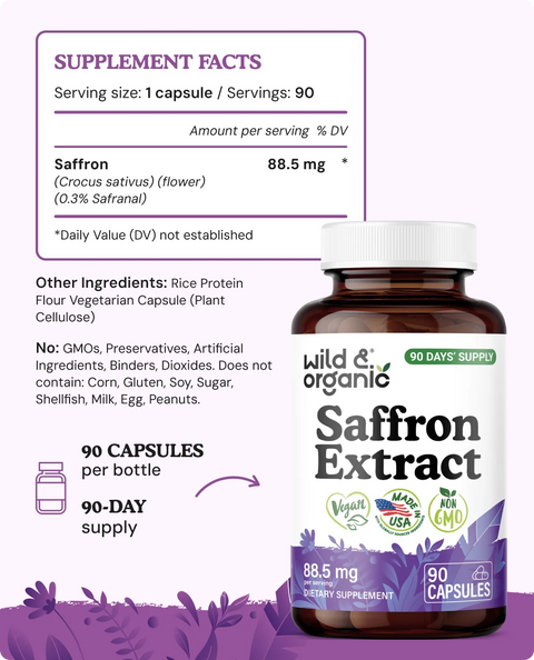 Saffron Capsules supplement facts