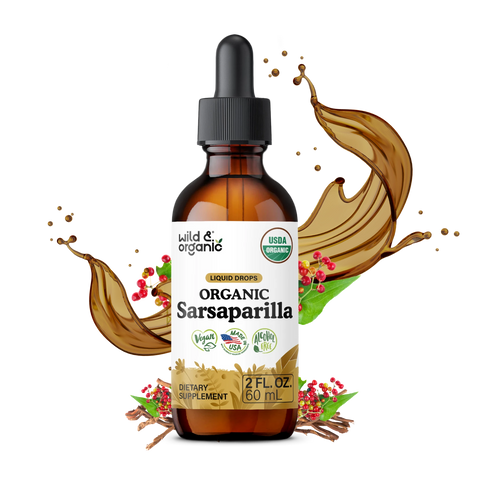 Organic Sarsaparilla Liquid Drops - 2 fl. oz.