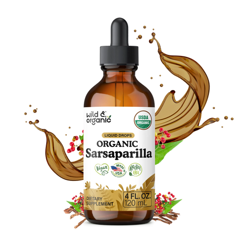 Organic Sarsaparilla Liquid Drops - 4 fl. oz.