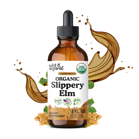 Organic Slippery Elm Bark Liquid Drops - 4 fl. oz.