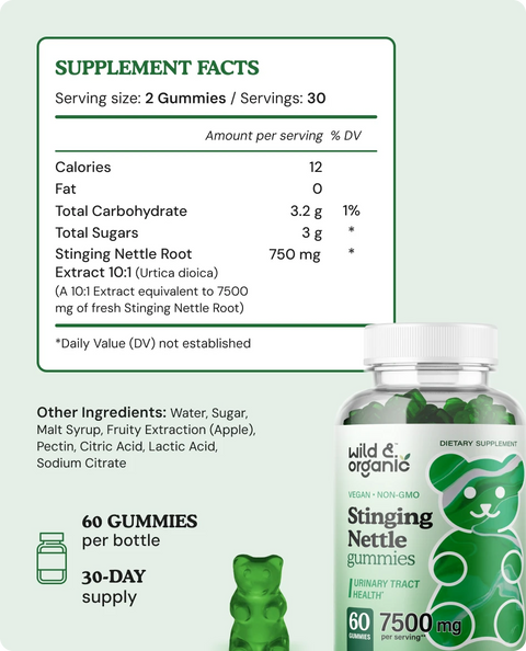 Stinging Nettle chews supplement facts
