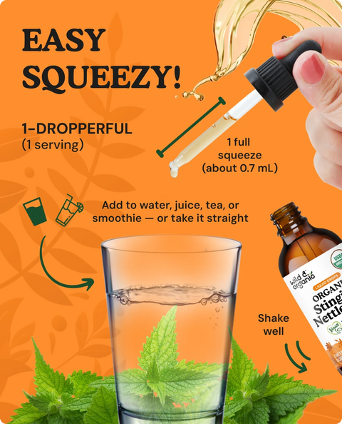Organic Stinging Nettle Leaf Liquid Drops - 2 fl. oz.
